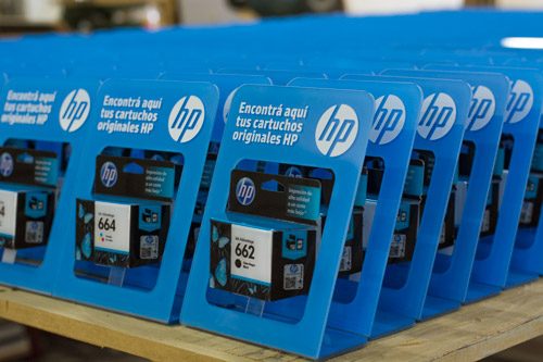 Producción exhibidores HP DE MOSTRADOR